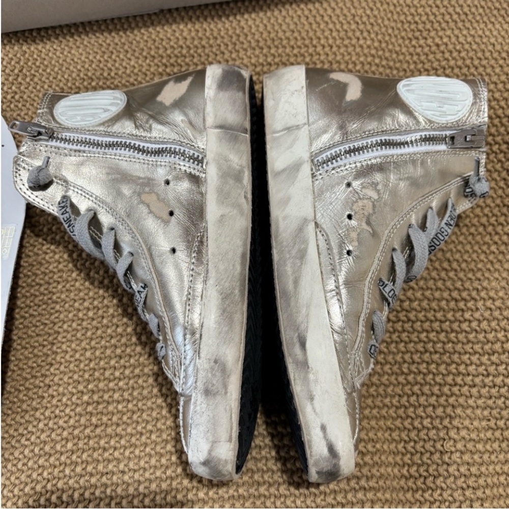 Golden Goose Francy Gold-Women's High-Top Sneakers - Picture 3 of 8